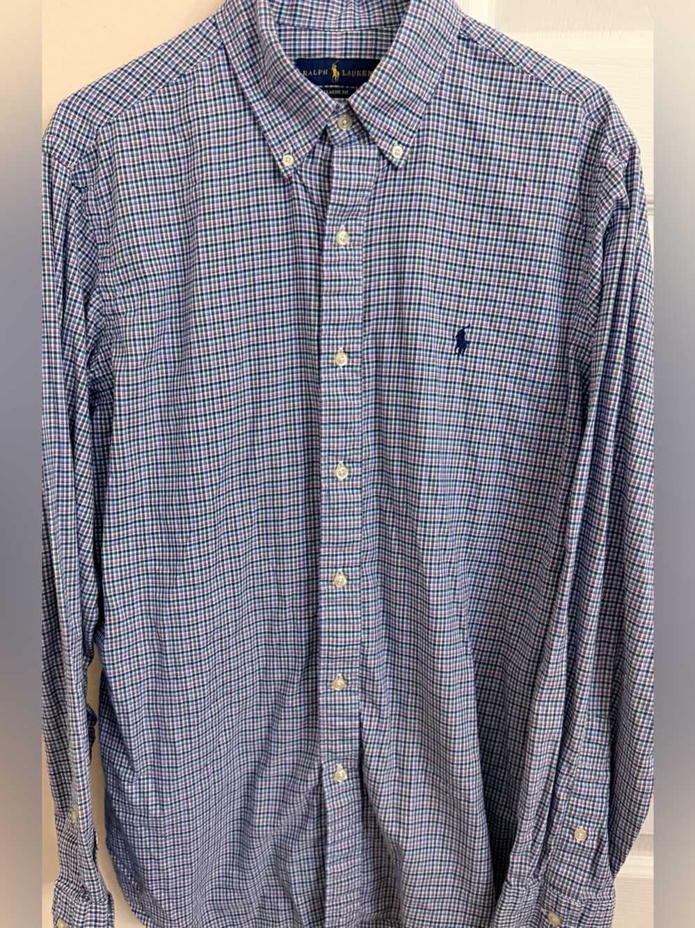 Ralph Lauren Classic Fit Multicolor 100% Cotton Men’s L Long Sleeve Button Down